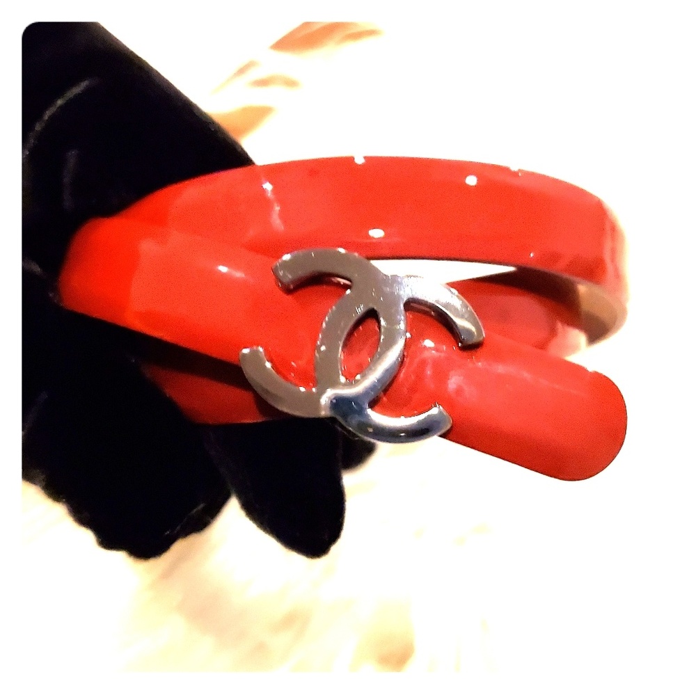 Chanel Red Patent Leather thin Belt size 90/36